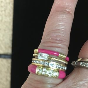 ❤️❤️Pink and gold 4 stackable rings -Nordstrom❤️❤️